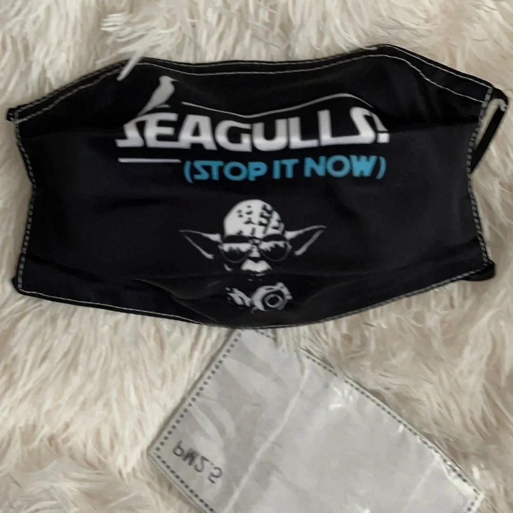 New Yoda seagulls face mask